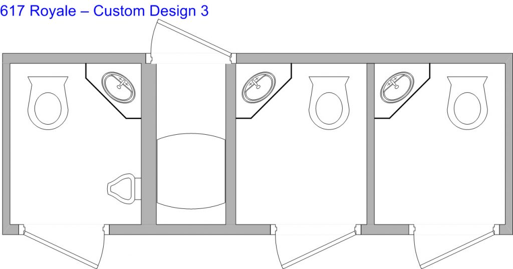 18-ft. 3-Stall Elite Restroom Trailer | Johns Sanitation